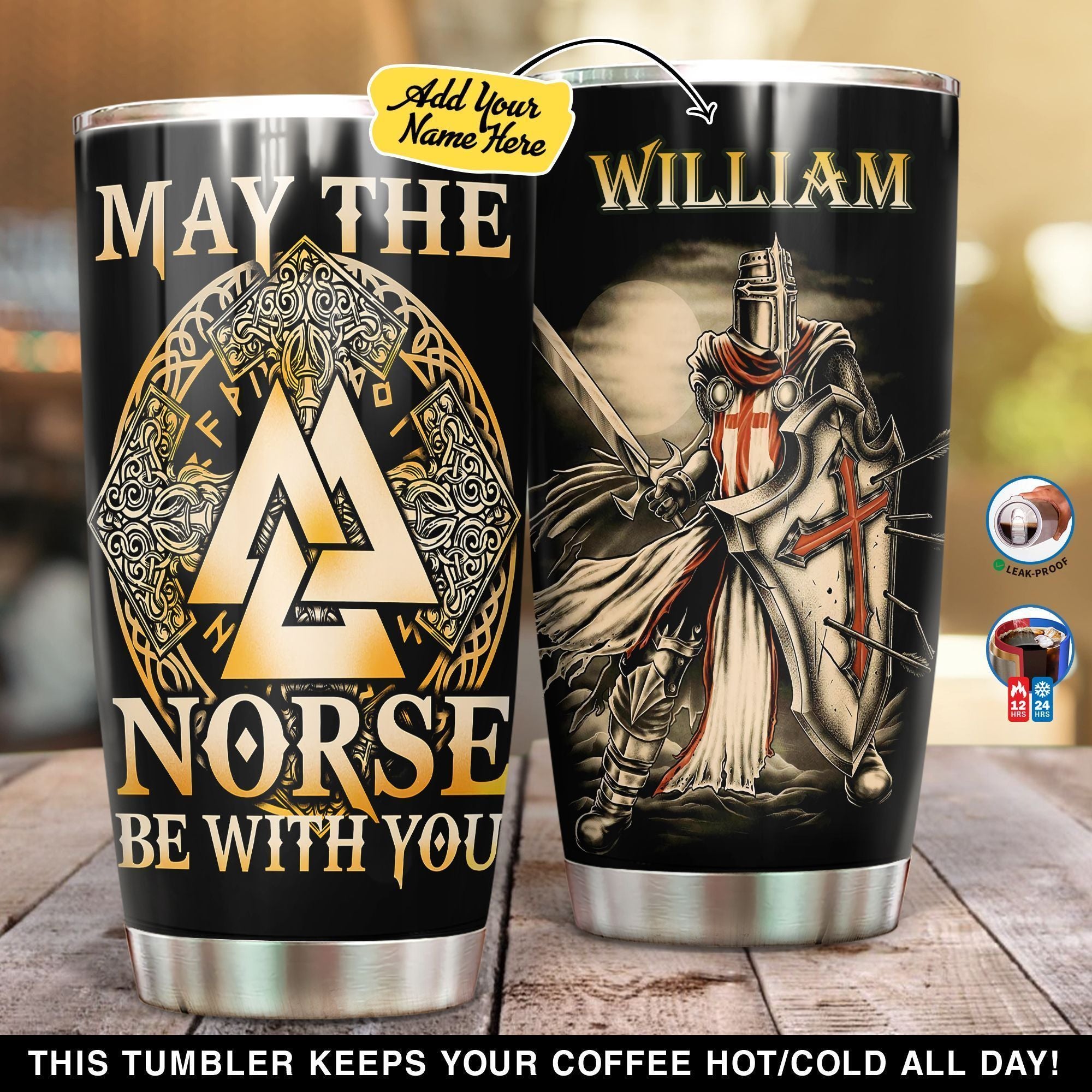 PresentsPrints, Personalized May The Norse Be With You Gift for lover Day Travel, Nurse Tumbler