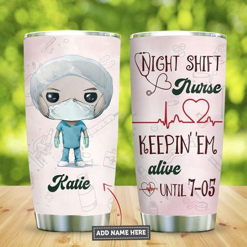 PresentsPrints, Night Shift Nurse Personalized 2 Gift for lover Day Travel, Nurse Tumbler