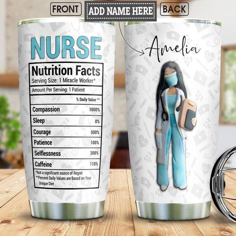 PresentsPrints, Nurse Facts Personalized nutrition 12 Gift for lover Day Travel, Nurse Tumbler