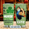 PresentsPrints, Irish Nurse Personalized kiss  Gift for lover Day Travel, Nurse Tumbler
