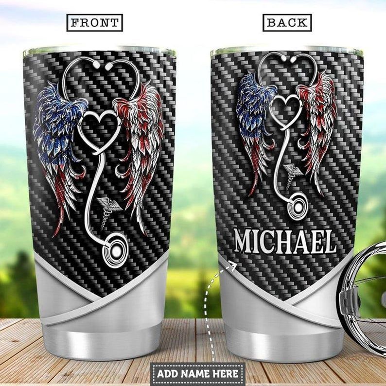 PresentsPrints, Nurse Wing Personalized hippie icon medical Gift for lover Day Travel, Nurse Tumbler