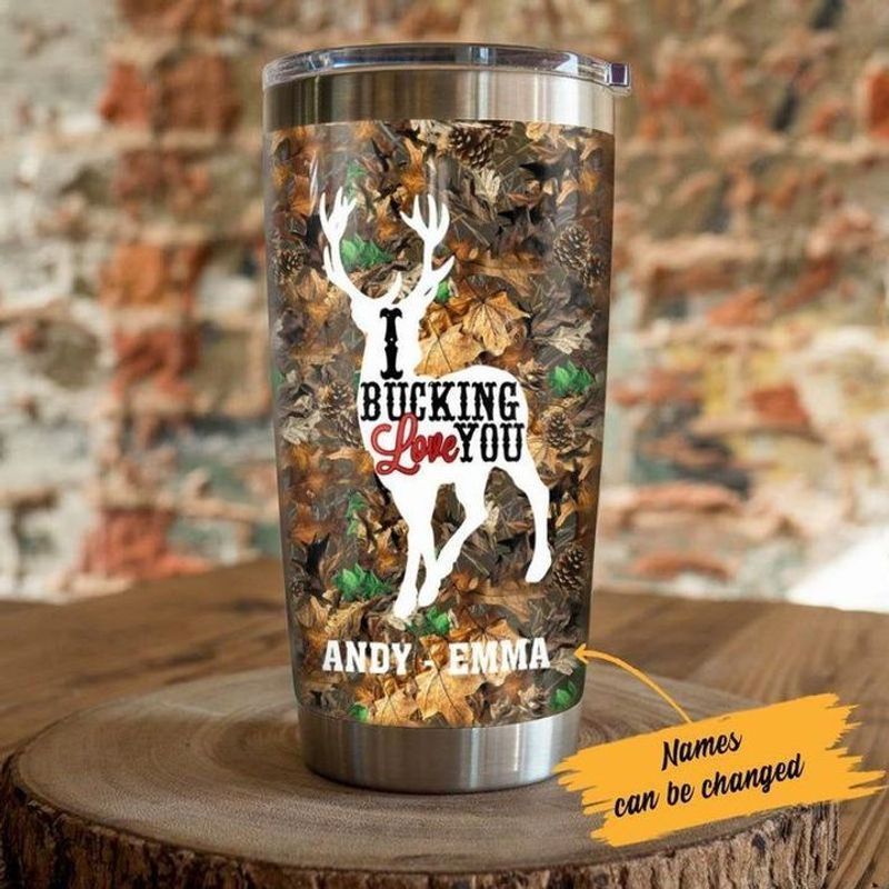 PresentsPrints, Personalized i bucking love you deer autumn fall tumbler size 20oz-30oz