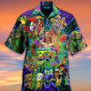 PresentsPrints, Hippie weed cannabis bus mushroom beer, Hawaiian Shirt