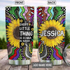 PresentsPrints, Personalized every little thing is gonna be alright sunflower hippie peace tumbler size 20oz-30oz