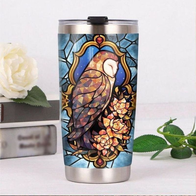 PresentsPrints, Owl and glasses tumbler all over print size 20oz-30oz