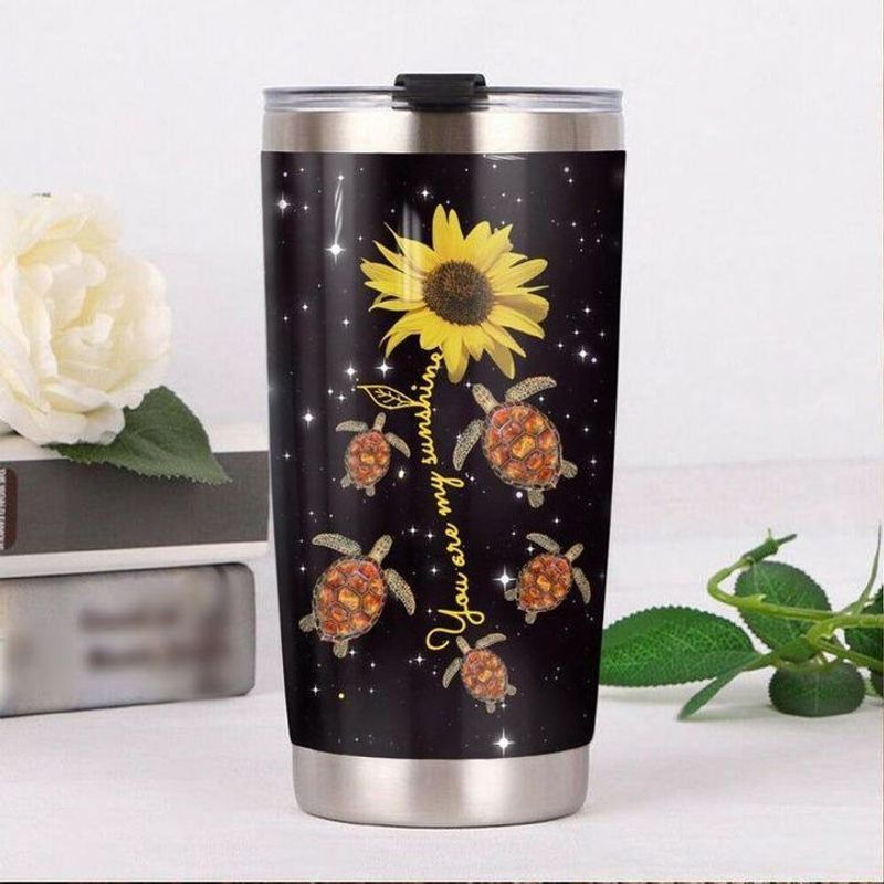 PresentsPrints, You are my sunshine sunflower turtle tumbler all over print size 20oz-30oz