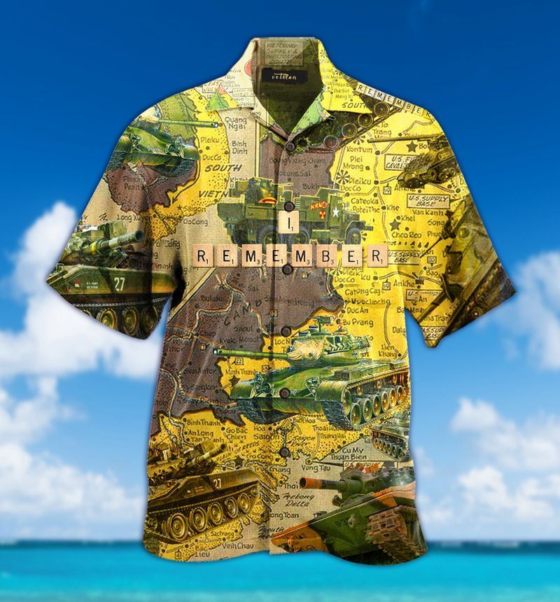 PresentsPrints, I remember tank veteran map, Hawaiian Shirt
