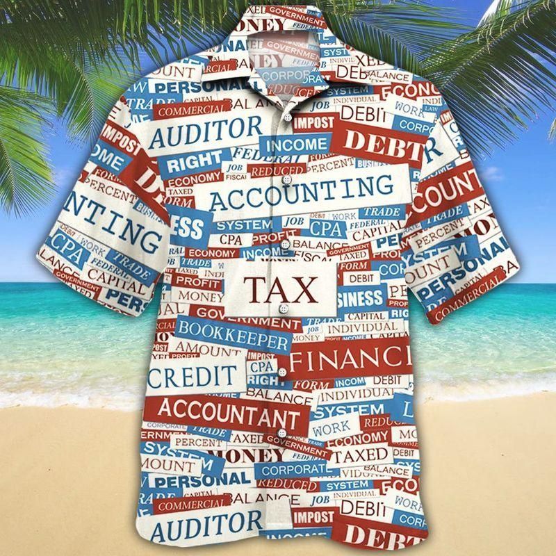 PresentsPrints, Accounting tax money personal income bookkeeper financi system capital individual, Hawaiian Shirt