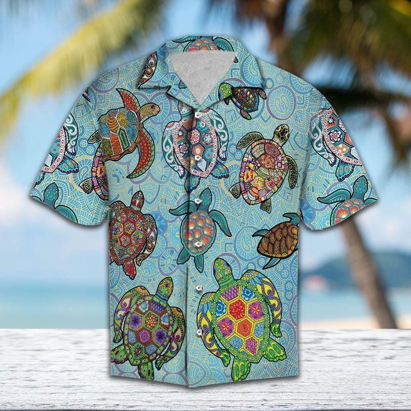 PresentsPrints, Turtle sea tattoos hippie, Hawaiian Shirt