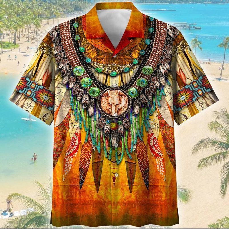 PresentsPrints, Native indigenous people dreamcatcher , Hawaiian Shirt
