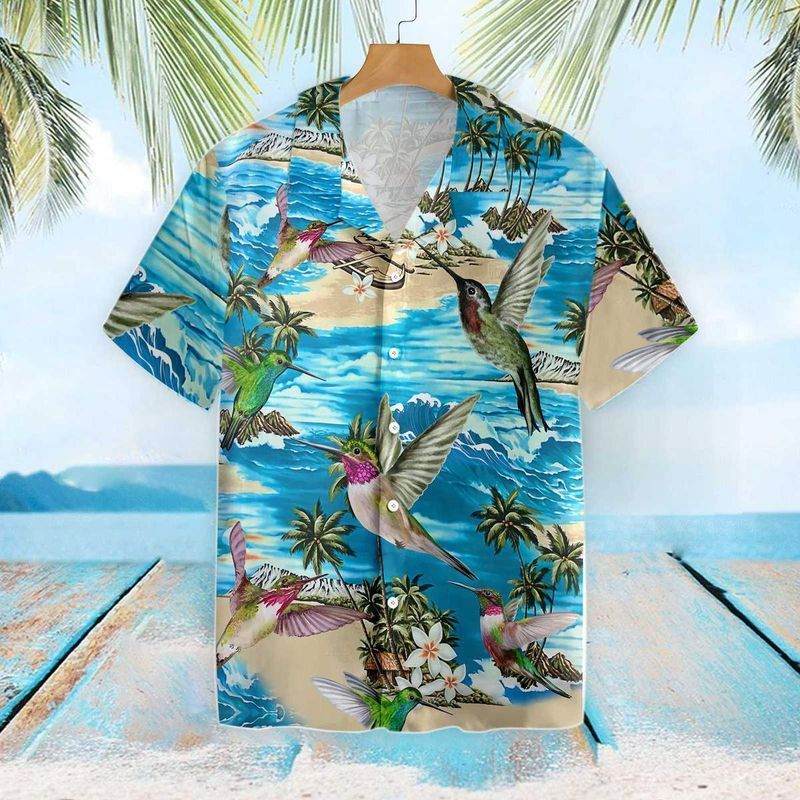 PresentsPrints, Hummingbird beach, Hawaiian Shirt