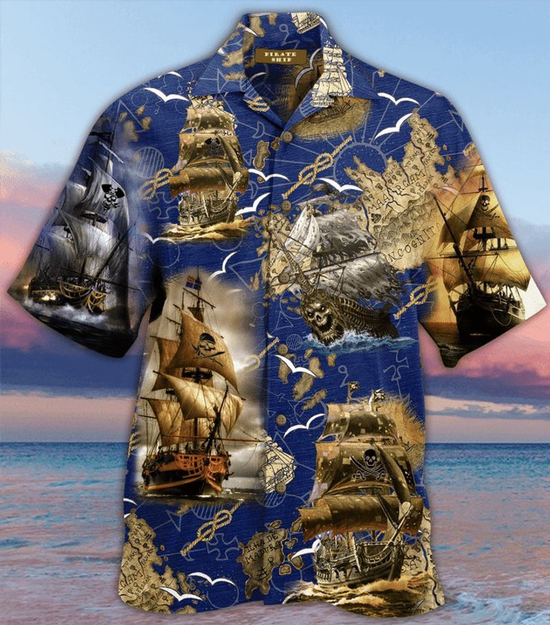 PresentsPrints, Pirate ship, Hawaiian Shirt