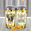 PresentsPrints, Personalized stay trippy little hippie elephant sunflower tumbler size 20oz-30oz