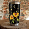 PresentsPrints, Sunflower bee tumbler all over print size 20oz-30oz