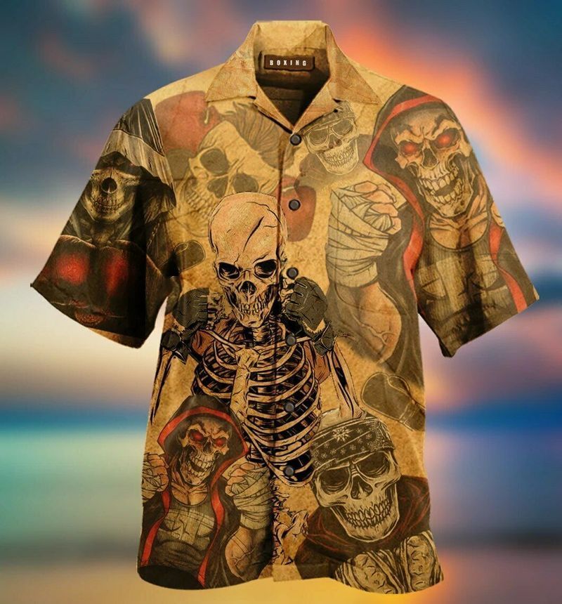 PresentsPrints, Skeleton boxing, Hawaiian Shirt