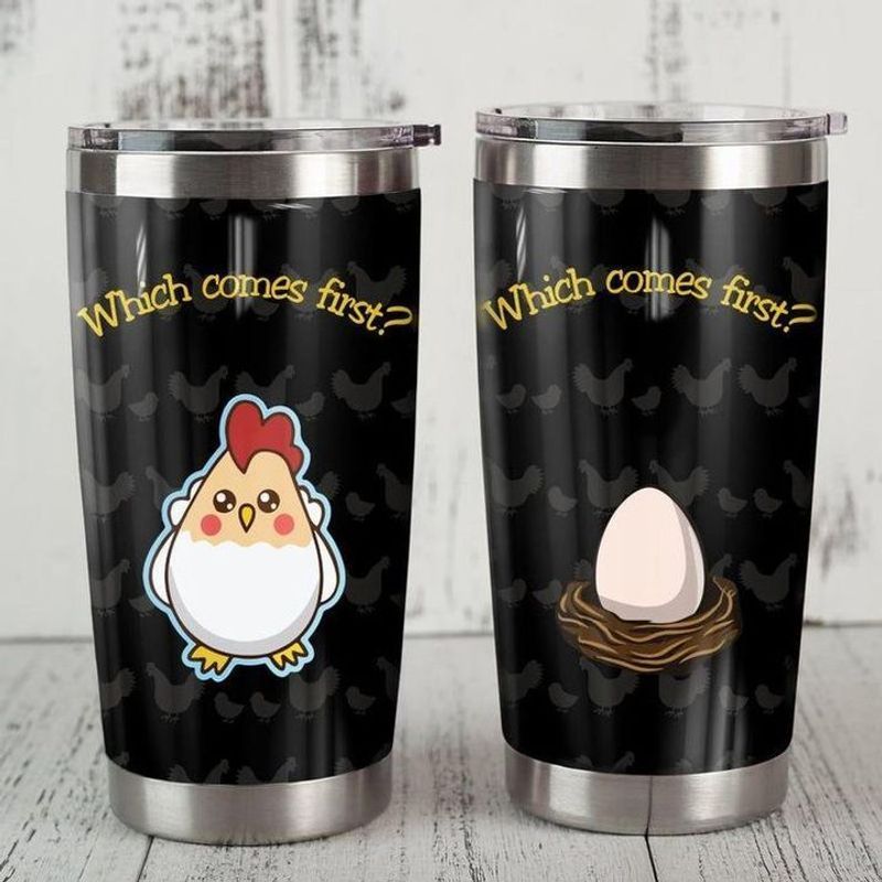 PresentsPrints, Which comes first chicken egg tumbler all over print size 20oz-30oz