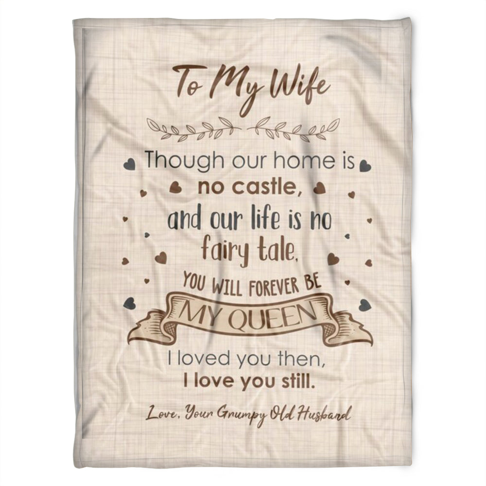 To My Wife Blanket, I Loved You Then, I Love You Still. Gift For Wife Family Home Decor Bedding Couch Sofa Soft and Comfy Cozy