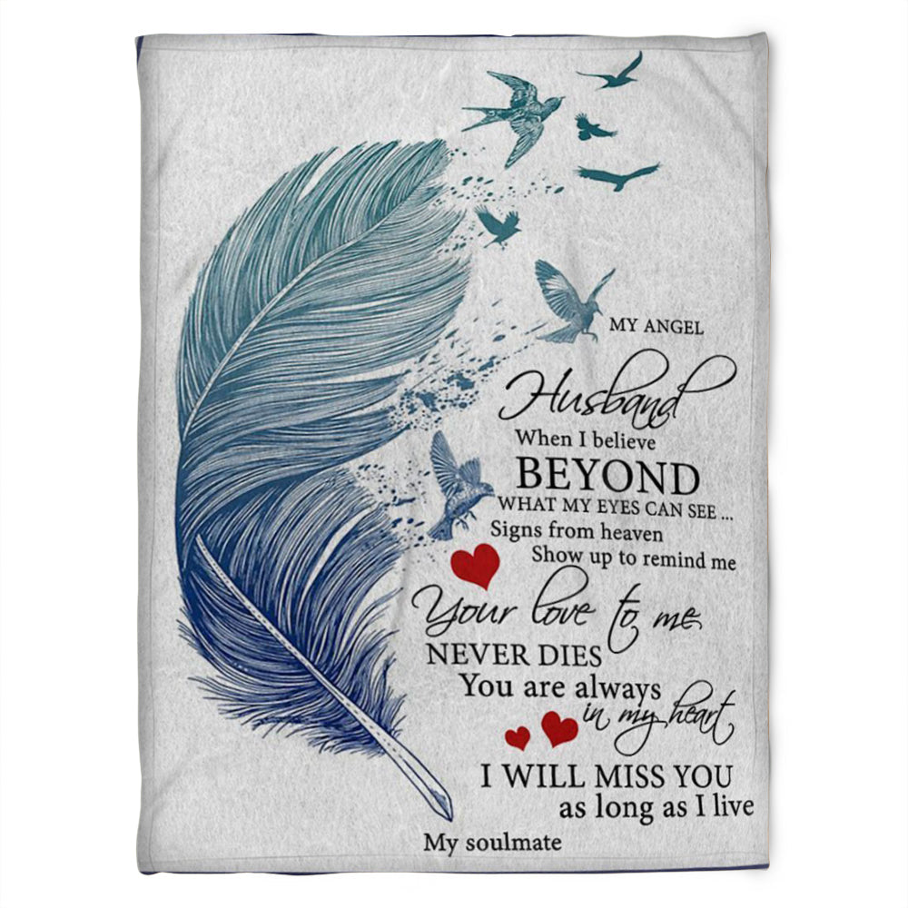 My Angel Husband Blanket. Fleece Blankets, Your Love To Me.Gift For Husband Family Home Decor Bedding Couch Sofa Soft and Comfy Cozy