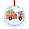 PresentsPrints, Firefighter Christmas Personalized Circle Acrylic Ornament