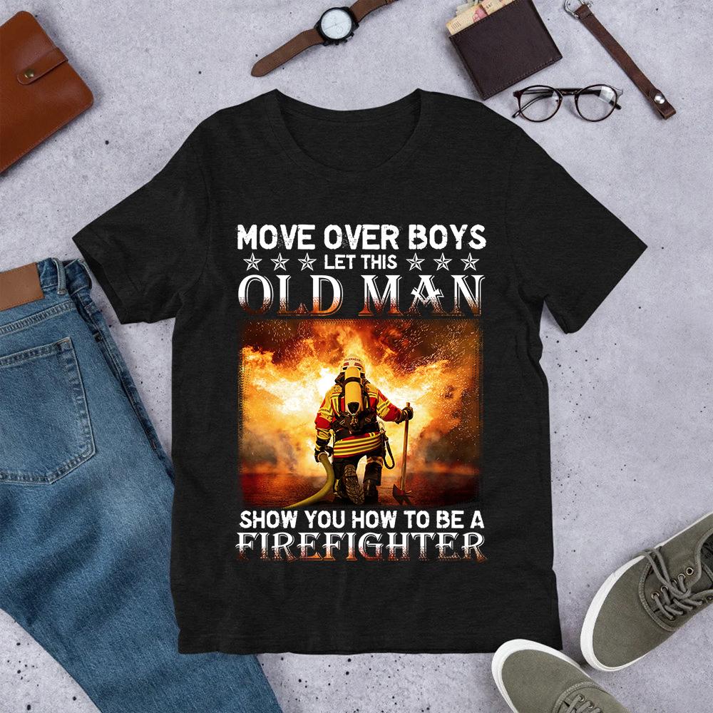 PresentsPrints, Firefighter Old Man Retired T-Shirt
