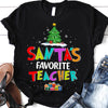 PresentsPrints, Santas Favorite Teacher - Teacher Christmas T-Shirt