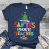 PresentsPrints, Santas Favorite Teacher - Teacher Christmas T-Shirt