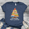 PresentsPrints, Teacher Christmas Tree with book - Teacher Christmas T-Shirt