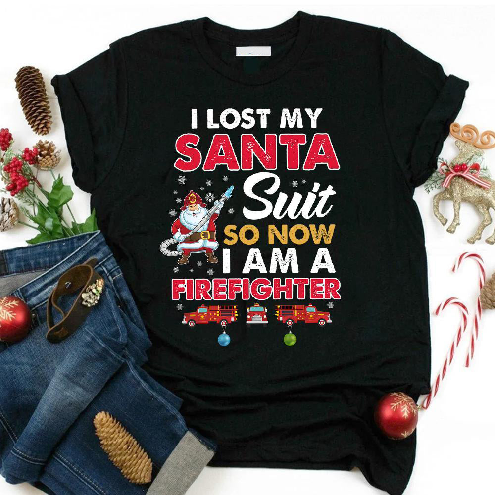 PresentsPrints, Firefighter Christmas T-Shirt