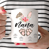 PresentsPrints, Personalized New - Nana Easter, Bunny Ears Grandma White Mugs Ceramic 