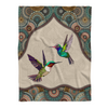 Gift For Couple Blanket, Mandala Hummingbird Blanket Gift For Couple