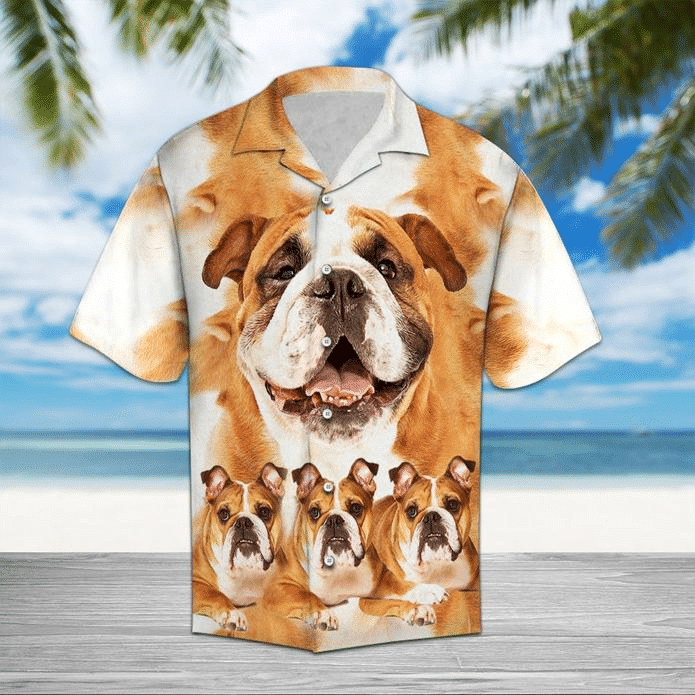 Bulldog Hawaiian Shirt, Aloha Shirt For Summer