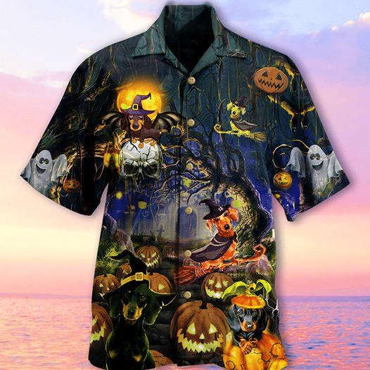Amazing Dachshund Halloween Hawaiian Shirt Aloha Hawaii Shirt For Summer