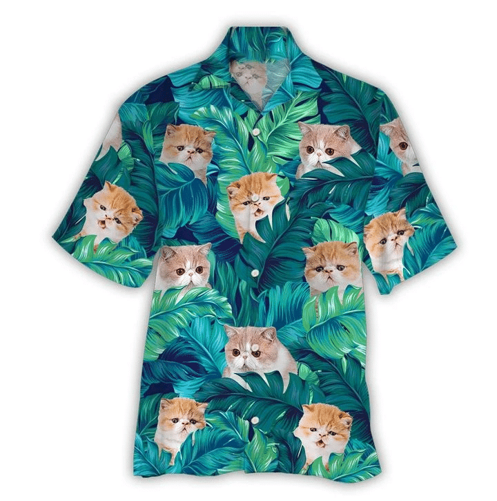 Exotic Cat Hawaiian Shirt, Aloha Shirt For Summer