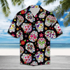 Skull Flower Hawaiian Shirt, Aloha Shirt For Summer