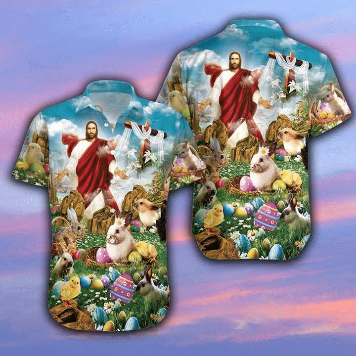 Happy Easter Jesus Is Risen Hawaiian Shirt, Aloha Shirt For Summer