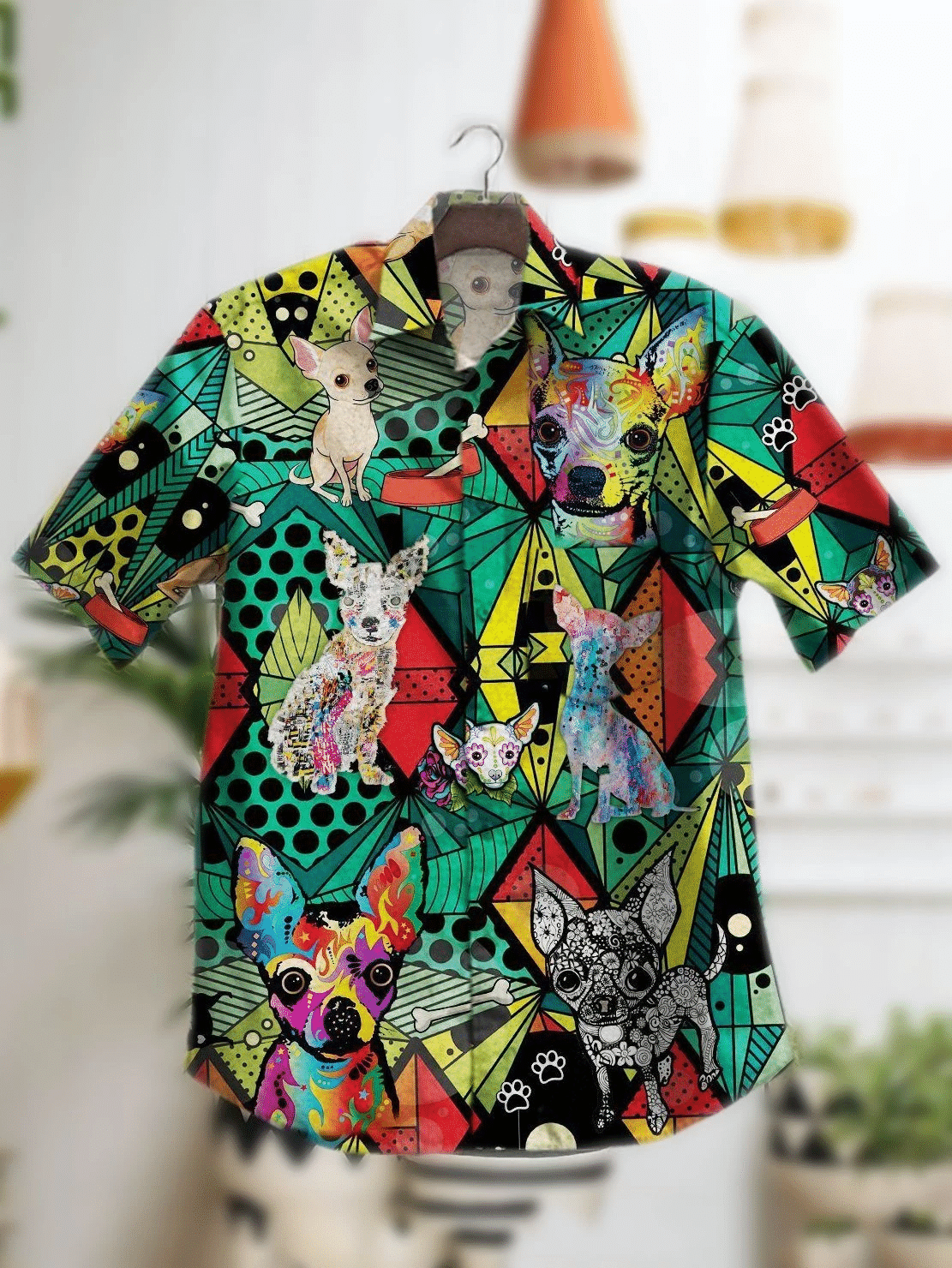 Vintage Dog Hawaiian Shirt, Aloha Shirt For Summer