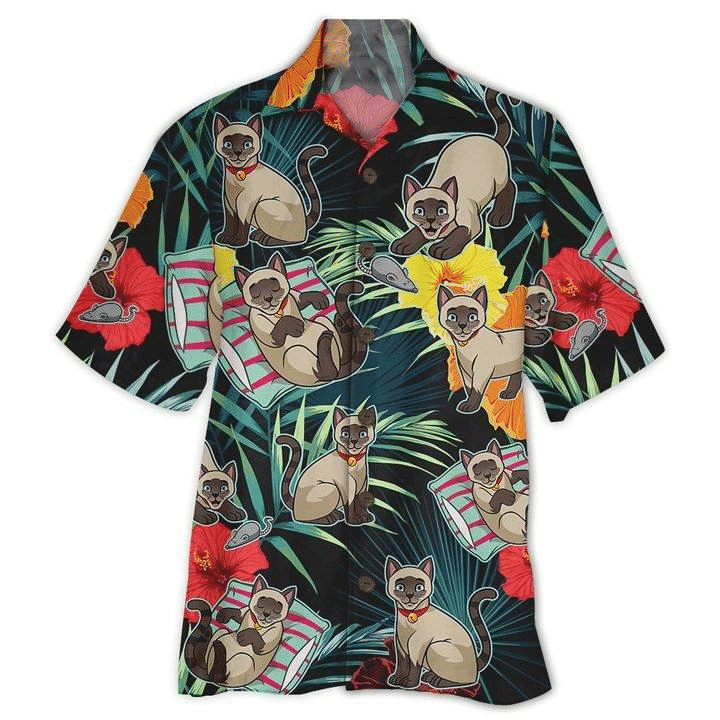 Siamese Cat Hawaiian Shirt, Aloha Shirt For Summer