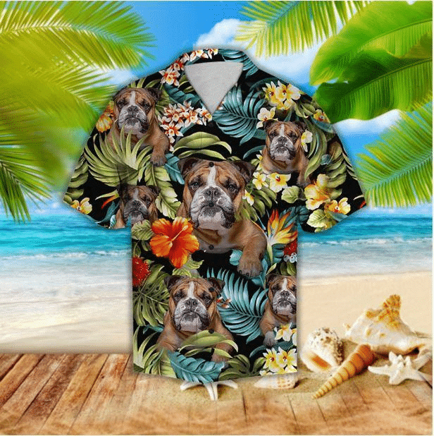 Awesome Bulldogs Hawaiian Shirt, Aloha Shirt For Summer