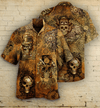 Skull Steampunk Hawaiian Shirt, Aloha Shirt For Summer