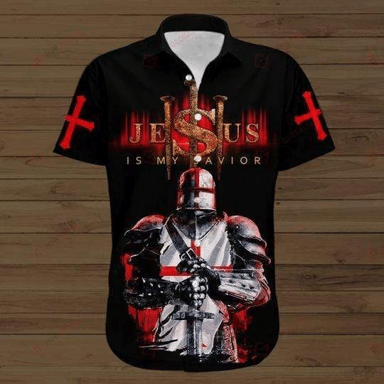 Knights Templar Jesus Hawaiian Shirt, Aloha Shirt For Summer