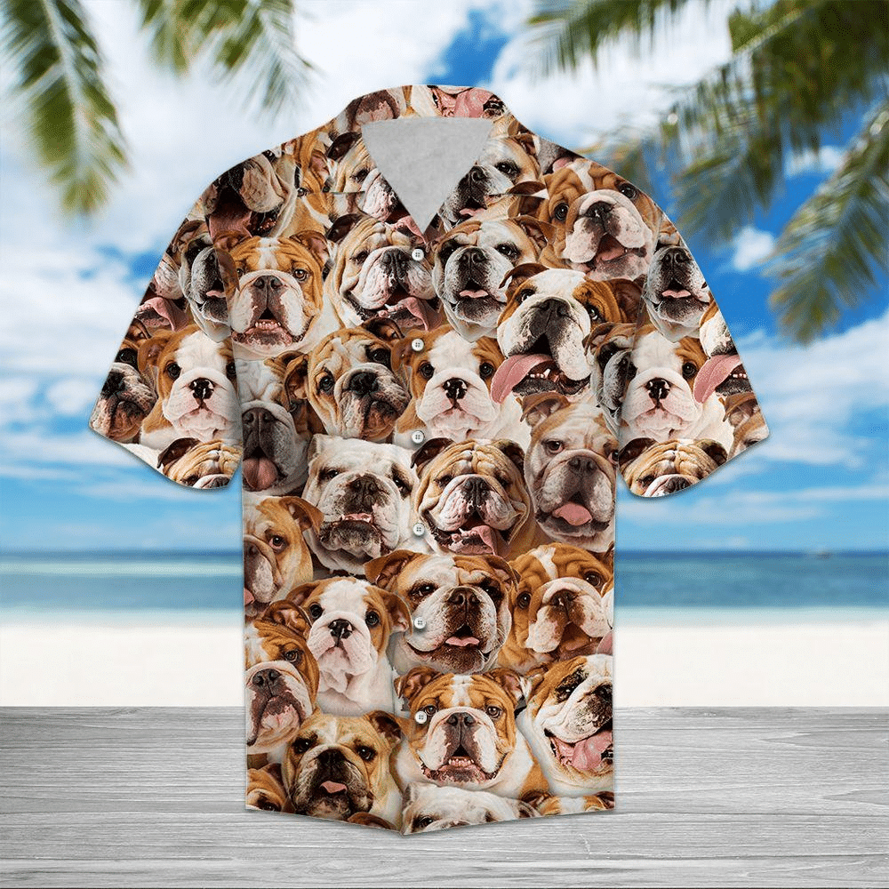 Bulldog Awesome Hawaiian Shirt, Aloha Shirt For Summer