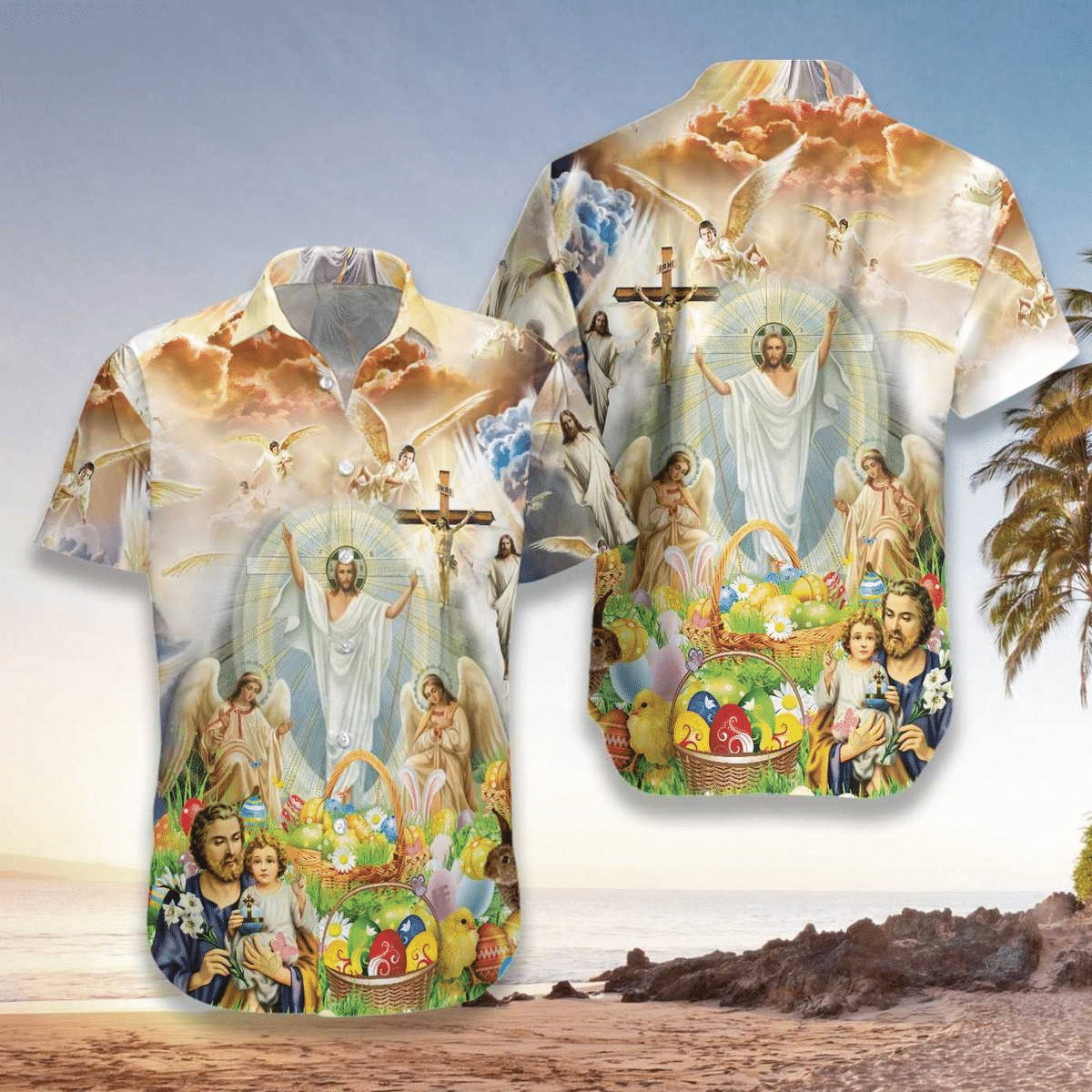Jesus Happy Easter Hawaiian Shirt, Aloha Shirt For Summer