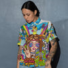 Hawaiian Short Sleeve Gearhuman 3D Hippie Woman With Guitar Custom Hawaii Shirt