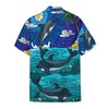 3D Dolphin Stained Glass Style Custom Short Sleeve Shirt