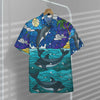 3D Dolphin Stained Glass Style Custom Short Sleeve Shirt