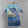 Hawaiian Shirt, Aloha Shirt For SummerBLue Marlin Custom Hawaii Shirt