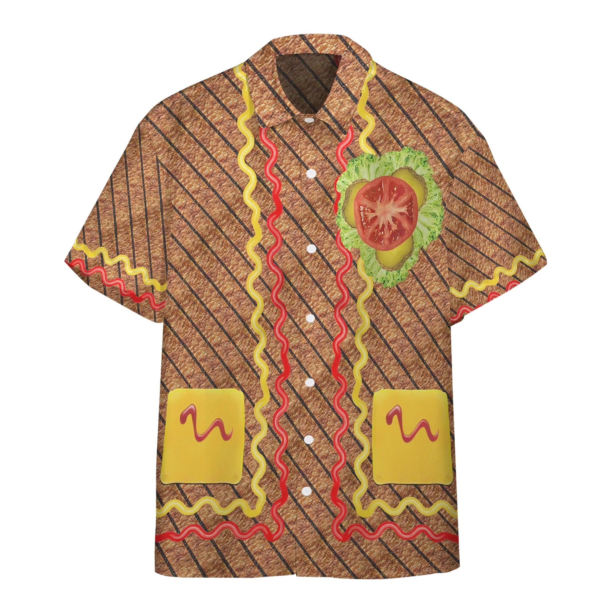 Hawaiian Shirt, Aloha Shirt For SummerHalloween Burger Costume Custom Hawaii Shirt