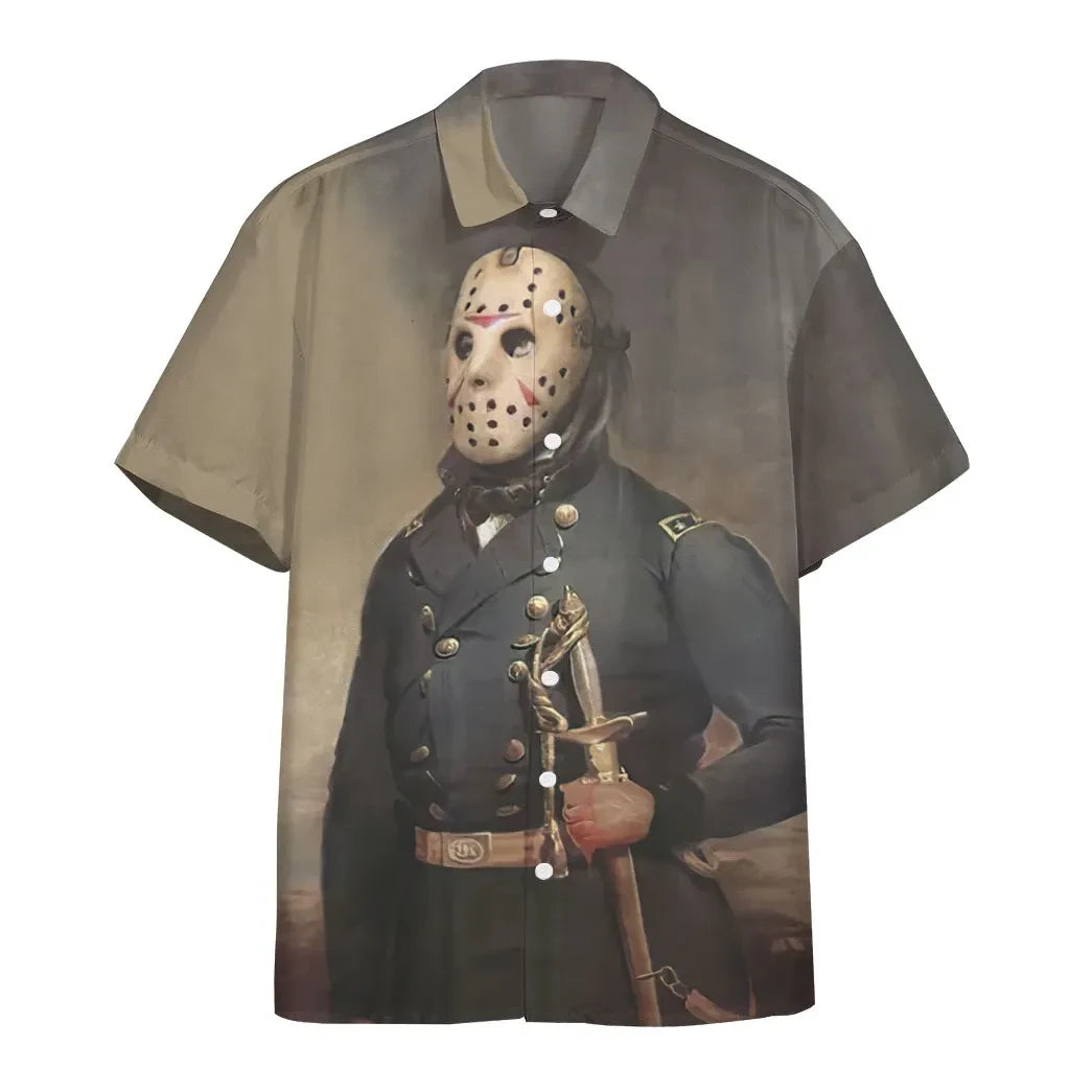3D Jason Voorhees Friday The 13th Portrait Custom Short Sleeve Shirt