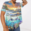 3D Paradise Bay Marine Life Custom Short Sleeve Shirt