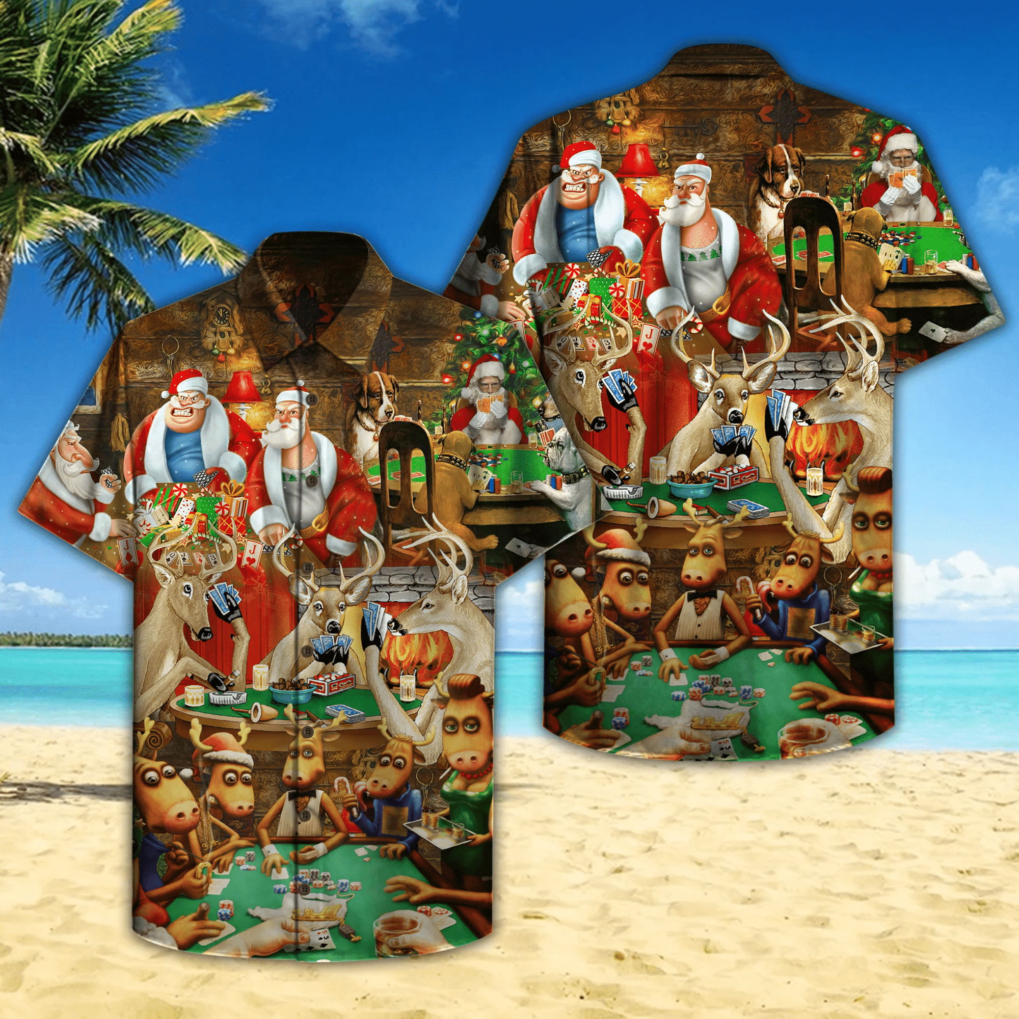 Santa Summer Vacation Hawaiian Shirt, Aloha Shirt For Summer